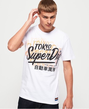 Superdry Ticket Type Oversized Fit Férfi Pólók Fehér | UKYNZ7843